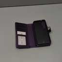 TwoHead for Samsung Galaxy S24 Wallet Case with Card Holder,Detachable Magnetic Phone Case for Galaxy S24,PU Leather Shockproof Protective Phone Cover Wallet with Wrist Strap(6.1 in,Deep Purple)