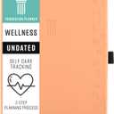 AT-A-GLANCE Wellness Journal, Undated Planner Weekly & Monthly, Self-Care Tracker for Mental & Physical Health, 5-3/4" x 8-1/4", Foundation, Peach (FDH-200)