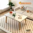 Square Coffee Table for Living room, White, 19.7"D x 31.5"W x 16"H