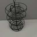 QUTREY Black Metal Egg Skelter with Storage Basket, Spiral Design Egg Holder for Large Egg for Countertop, Kitchen