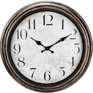 WOOPHEN Retro Wall Clock, Battery Operated 16" Extra Large Silent Non-Ticking Wall Clocks Vintage Rustic Style Decorative for Living Room Kitchen Farmhouse (Bronze)