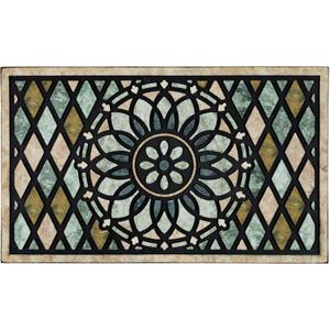 CHICHIC Welcome Door Mat 17x 30 Inch Front Doormat Outdoors for Home Entrance Outdoors Mat for Outside Entry Way Doormat Entry Rugs, Heavy Duty Non Slip Rubber Back Low Profile, Flower (1'5" x 2'6" (Rectangular))