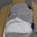 Heated Blanket Electric Throw Waffle, 50x60 Inches Sherpa Fleece Fast Heating Blanket 6 Heating Levels & 4 Hours Auto Off ETL Certification, Grey Throw