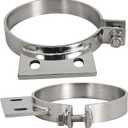 5" Stack Exhaust Clamp for Peterbilt 379 359 1987-1993 Exhaust Stack Pipe 5 inch Mount Bracket Replace 10294 (2)
