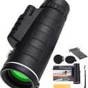 40x60 Monocular Telescope, Small Monoculars for Adults High Powered, Night Vision Monocular Telescope for Smartphone, High Definition Handheld Telescope for Wildlife Bird Watching Hunting