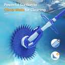 VINGLI Pool Vacuum Cleaner Automatic Sweeper Swimming Pool Creepy Crawler Vacuum with 33FT Hoses (Navy Blue&White)