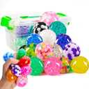 JOYIN Mini Stress Ball, 24 Pack Squeeze Fidget Toys for Adults, Squeeze Toy Stress Relief Ball, Relieve Work Anxiety, Exercise Hand Flexibility, Party Favors