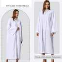MyGradDay Unisex Matte choir robes for church Baptism Officiant Confirmation Costume,Graduation Gown Pastor &judges robe (White) 45"(5'0"-5'2")