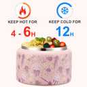 JXXM 8 Oz Thermo Food Jar for Hot & Cold Food for Kids, Insulated Lunch Containers Hot Food Jar,Leak-Proof Vacuum Stainless Steel Wide Mouth Lunch Soup Thermo for School (Pink-Jellyfish)