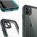 Compatible with iPhone 11 Pro Max Case, Waterproof Full Body Rugged Clear Slim Case with Built-in Screen Protector Heavy Duty Shockproof Cover Underwater Cases for Apple iPhone 11 Pro Max (Teal)