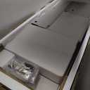 Shintenchi Floor Storage Cabinet, Bathroom Storage Organizer with Doors and Drawers, Freestanding Side Cupboard Pantry with Adjustable Shelf for Bathroom/Kitchen/Livingroom, White