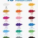 JusArt Acrylic Paint Markers Brush Tip 18 Colors, Water-Based No-Bleed Markers with Automatic Ink Control, Waterproof Acrylic Paint Pens for DIY Art & Crafts -Fabric, Wood, Rock, Ceramic, Metal