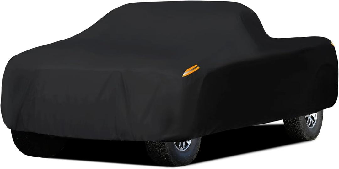 MORNYRAY Waterproof Car Cover All Weather Snow proof UV Protection Windproof Outdoor Full Truck Cover, Universal Fit for (All Black, Fit Truck Length 210-230 inch) MORNYRAY Waterproof Car Cover All Weather Snow proof UV Protection Windproof Outdoor Full Truck Cover, Universal Fit for (All Black, Fit Truck Length 210-230 inch)