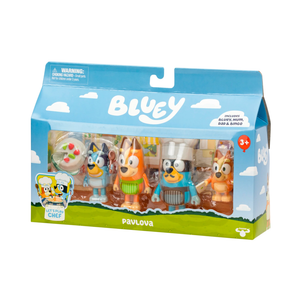 Bluey Let’s Play Chef Pavlova 4-Pack Figure Set