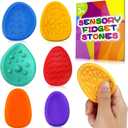 Fidget Classroom Must Have Sensory Toys for Kid Adult 6PC Worry Stone Autism ADHD Christmas Stocking Stuffers School Teacher Counselor Special Education Need Calm Down Quiet Stress Item Anxiety Relief