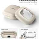 SURITCH for SHOKZ OpenFit Case Cover, Shockproof Magnetic Cases for SHOKZ OpenFit Open-Ear Earbuds True Wireless Bluetooth Headphones, Protective Cover with Magnetic Lid Lock & Carabiner, White