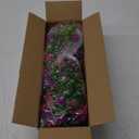 Dolicer 8 Pcs Look Real Artificial Flowers for Outdoors, Realistic Fake Artificial Hanging Flowers for Outdoors UV Resistant Silk Faux Hanging Plants Flowers for Porch Patio Garden (Purple+Fuchsia)