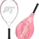 Kids Tennis Racket for Girls & Boys - 25 inch Youth Tennis Racket, Includes 420D Nylon Shoulder Strap Bag (Unicorn Pink)