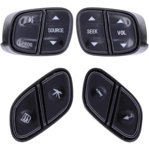 MOTOKU Steering Wheel Switch Buttons for GMC Envoy Yukon Sierra for Chevy Suburban Silverado 1500 2500 3500 Avalanche Tahoe Trailblazer