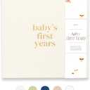 Lamare Baby First Year Book  Baby Memory Book for Girls & Boys - Baby Milestone Book from Pregnancy to Childhood  Cute Baby Book Keepsake Gift (White)