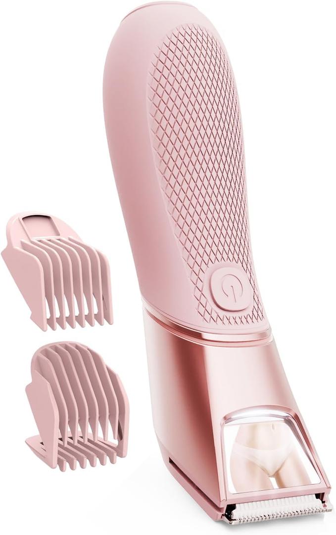 Bikini Trimmer for Women: 3-in-1 LED Trimmer & Mirror with Travel Lock for Flawless Bikini, Underarm, and Leg Care