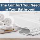 ComfiLife Bath Mat for Bathroom Tub and Shower  Non Slip Extra Large Bathtub Mat with Drain Holes & Suction Cups  Machine Washable Rubber Mats to Keep Bathtub Clean (Cream, Wave 16" x 40")