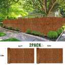 MOOKNAT 2 Pack Reed Bamboo Screen Fencing,2.6FT16.4FT Natural Reed Fencing Reed Screen for Balcony Reed Fence Bamboo Reed Fence for Outdoor Backyard Patio(Brown)
