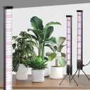 2-Pack, T10 Vertical Grow Light, 6000K Full Spectrum Desktop Plant Light 16.7",Hung or Stood, with 3 Modes & 5 Dimming Levels, Suitable Small & Medium Plants Indoors, Auto On Off Timing 4/8/12/18Hrs