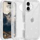 for iPhone 17 Case Clear, Anti-Drop, Transparent, Shockproof, Military Grade Drop Protection, Heavy Duty Protective Phone Case Cover for 17 6.3",Clear Glitter
