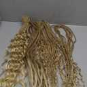 Boho Dreadlocks extension Synthetic Double Ends Dreadlocks with Curly Ended, 20 inches 5 Strands Fish-Bone Braids, Handmade Soft DE Dread Locks (DE 27/613, 24inch)
