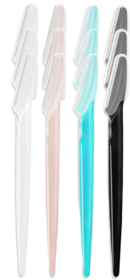 Dermaplane Razor For Women Men Eyebrow Razors Dermaplaning Tool For Face Shaver Home Hair Beauty blade Trimmer Microblades Peach Fuzz Remover micro dermabrasion facial tool 12pcs