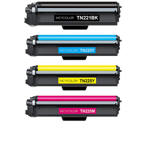 TN221 TN225 Toner Cartridges Set Replacement for Brother TN-221 TN-225 High Yield Color Toner Compatible with MFC-9130CW HL-3170CDW HL-3140CW HL-3180CDW (Black/Cyan/Magenta/Yellow)