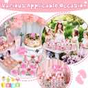 48 Pcs 4.7 Inches Baby Shower Bear Bottles Bulk Mini Clear Milk Plastic Bear Candy Bottles with Ribbon Artificial Roses for Baby Shower Favor Gift Newborn Party Decor(Pink)