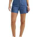 Lee Women's Ultra Lux Comfort with Flex-to-Go Cargo Short, Chambray, 6