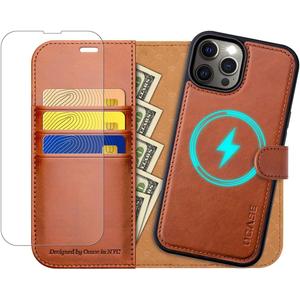 OCASE for Phone 12 Pro Max Case Detachable Wallet Case with Card Holder, [2 in 1] PU Leather Flip Folio Case with RFID Blocking Stand Shockproof Phone Cover 6.7 Inch, Brown