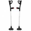 Ergonomic Forearm Crutches for Adults – Adjustable Folding Arm Crutch Pair, Lightweight Heavy Duty Walking Aid with Non-Slip Tips, Portable Travel-Friendly Design (Supports 300 lbs, Black)