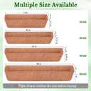 Halatool 4 Pack 24 Inch Window Box Liners, Pre-Formed Coco Fiber Replacement Liner, Natural Coconut Coir Planter Liners for Wall, Hanging Basket, Flower Pot, Fence and Railing