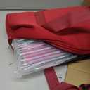 ZGME American Mahjong Set,166 White Tiles with Red Bag and Accessories,4 All-in-One Mahjong Racks with Pushers,Complete Western Mahjong Set