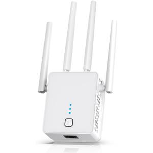 WiFi Extender, 2026 Fastest WiFi Booster 1200Mbps Dual Band (5GHz/2.4GHz) WiFi Extenders Signal Booster for Home, WiFi Repeater with Ethernet Port Covers up to 10000sq. ft and 55 Devices (White)