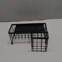 Cisily Black Sponge Holder for Kitchen Sink, Sink Caddy Organizer with High Brush Holder, Kitchen Countertop Organizers and Storage Essentials, Rustproof 304 Stainless Steel, Soap Dispenser Organize