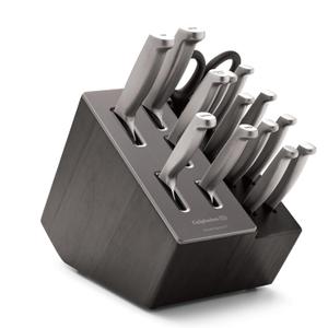 Premier by Calphalon 15-Piece Knife Set with SharpIN EdgeTech, Stainless Steel Handles