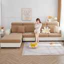 Magic Sofa Covers Sectional Couch Covers Sofa Cover Washable 2024 New Couch Cushion Covers Soothing Home Sofa Covers Sofa Hero Covers Stretch Slipcovers (Khaki,Chaise Cover)