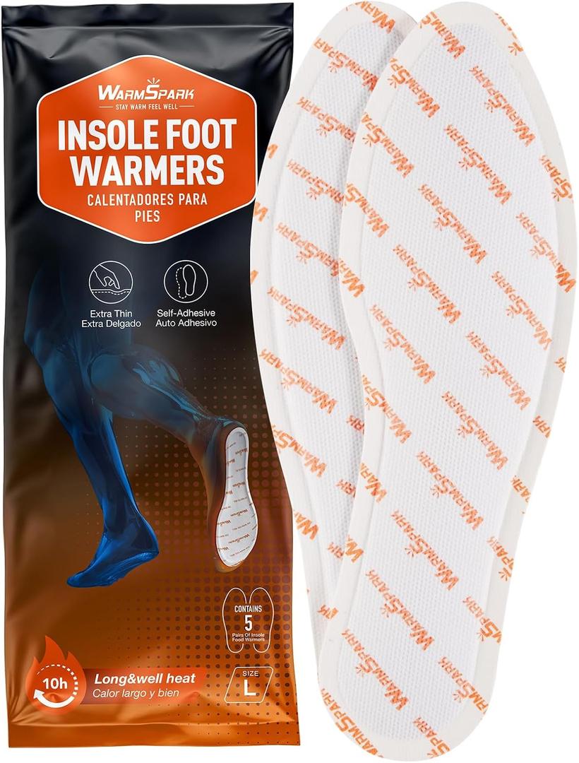 Insole Foot Warmers  Feet Warmers Disposable - S, M, L, XL Toe Warmers, Feet Warmers for Men & Women  10 Hours Lasting Warmth