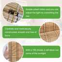 Bamboo Blinds, Easy to Install Bamboo Shades for Indoor Windows, Custom Sizes Roller Shades for Indoor Windows, Roll Up Blinds Indoor Outdoor Patio, 56"W x 59"H