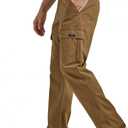 Wrangler Authentics Mens Relaxed Fit Stretch Cargo Pant, 34W x 32L, Kangaroo