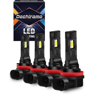 Dechiramo Compatible For 2013 2014 2015 2016 2017 2018 2019 2020 2021 2022 2023 2024 Nissan Sentra High Beam Low Beam bulbs Combo, 500% Brightness 6500K White Light,Car interior light bulb(Pack of 4)