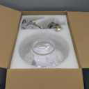 Vintage Pendant Light - Bronze Gold Pendant Lights Kitchen Island with Handblown Floral Glass, Large Lighting Fixtures with Adjustable Hanging Chain for Kitchen, Island, Dining Room, Entryway (16.14 inch)