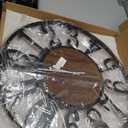 LEIKE Large LED Wall Clocks,Silent,Non Ticking,Battery Operated Rustic Round Modern Big Wood Wall Clock for Living Room, Bedroom,Kitchen,Farmhouse,Office,Home Decor -24" Black,LED,Arabic Number