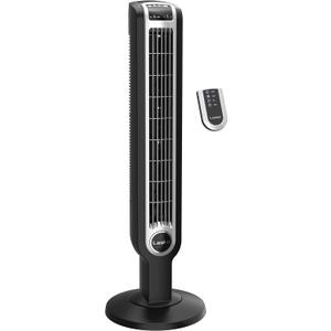 Lasko 2511C 36” Oscillating Tower Fan with Remote Control, Space Saving, for Indoor, Bedroom and Home Office, Black
