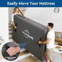 SaveAMatt Mattress Bags for Moving and Storage, Mattress Protector Cover with 4 Heavy-Duty Handles & Strong Zipper, Extra Thick Reusable Mattress Moving Supplies, King Size, Gray